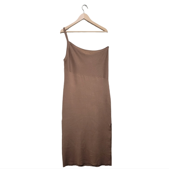 NWT House of Harlow 1960 Ribbed One Shoulder Midi Dress - Picture 2 of 5